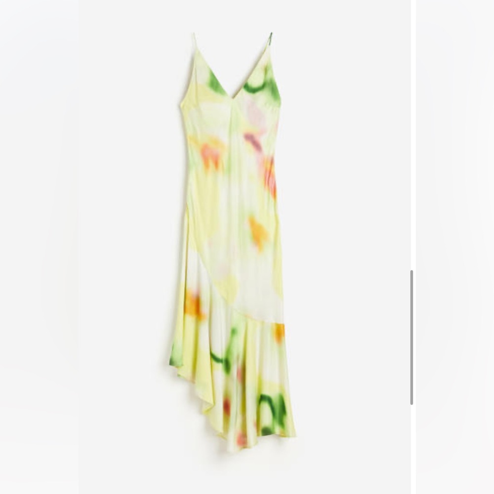 Asymmetrical hem slip dress